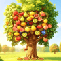 Fruit Match Colorful Trees